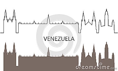 Venezuela logo. Isolated Venezuelan architecture on white background Vector Illustration